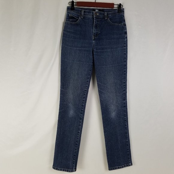 JNY Jeans Womens Size 4 High Rise Skinny Leg Medium Wash‎ Blue Denim W26 x L28.5 - Picture 1 of 13